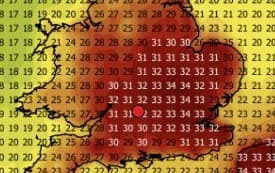 <p>Latest predictions show a 34C heatwave in London next week </p>