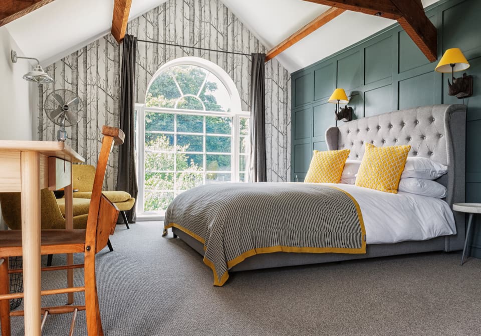 A double bedroom in a luxury B&B