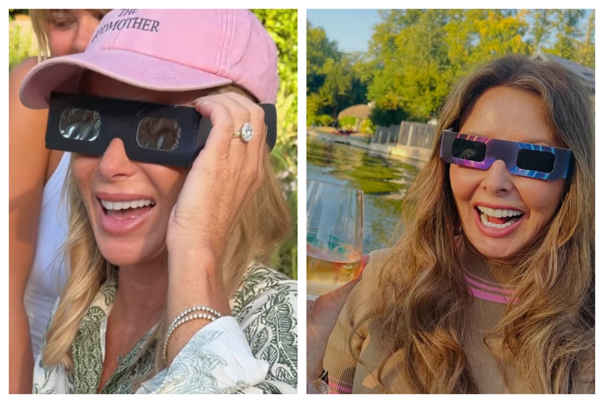 Canadian and U.S. viewers watch eclipse as UK stars like Romeo Beckham and Amanda Holden join crowds