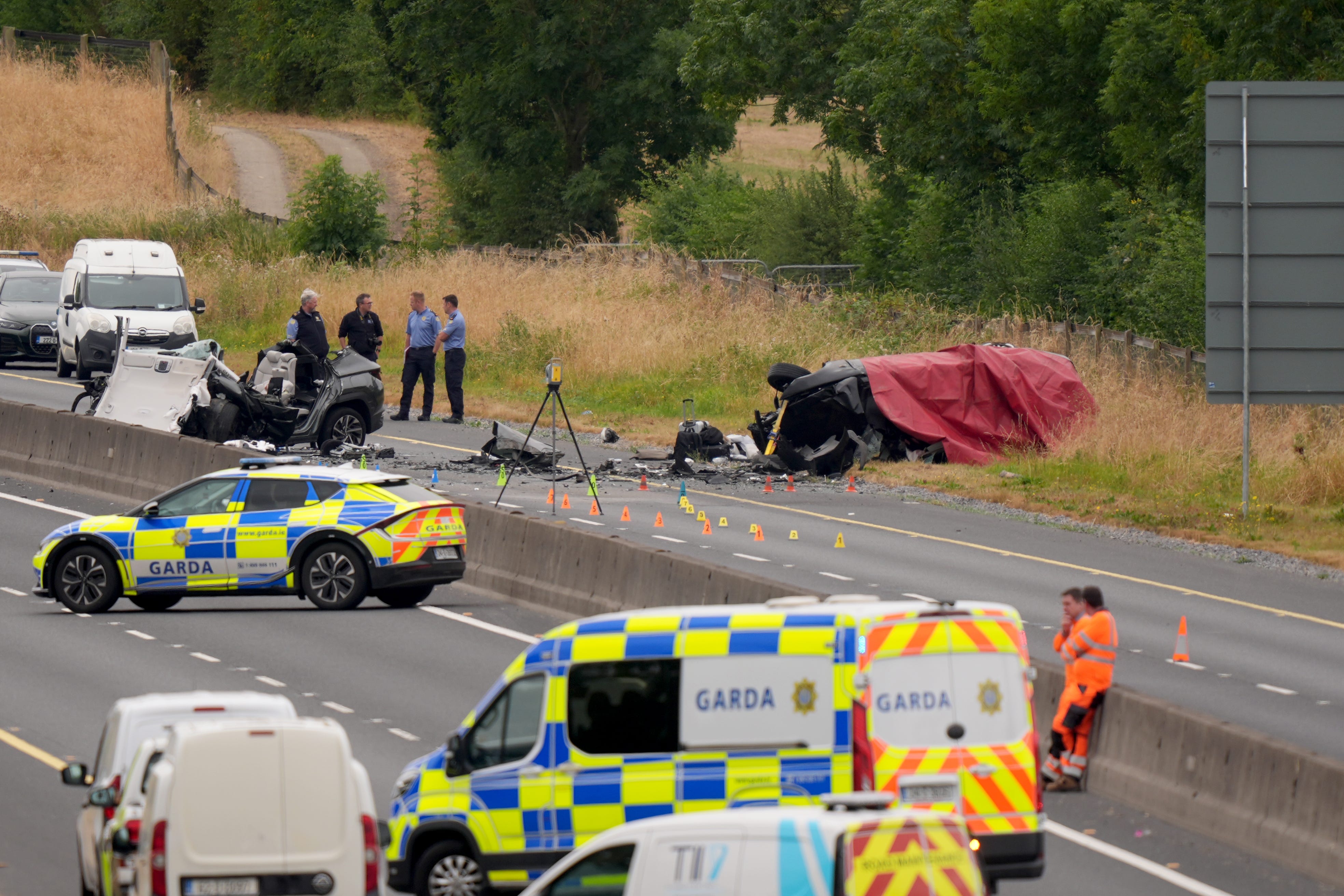 Five teenagers dead after crash involving car on wrong side of motorway