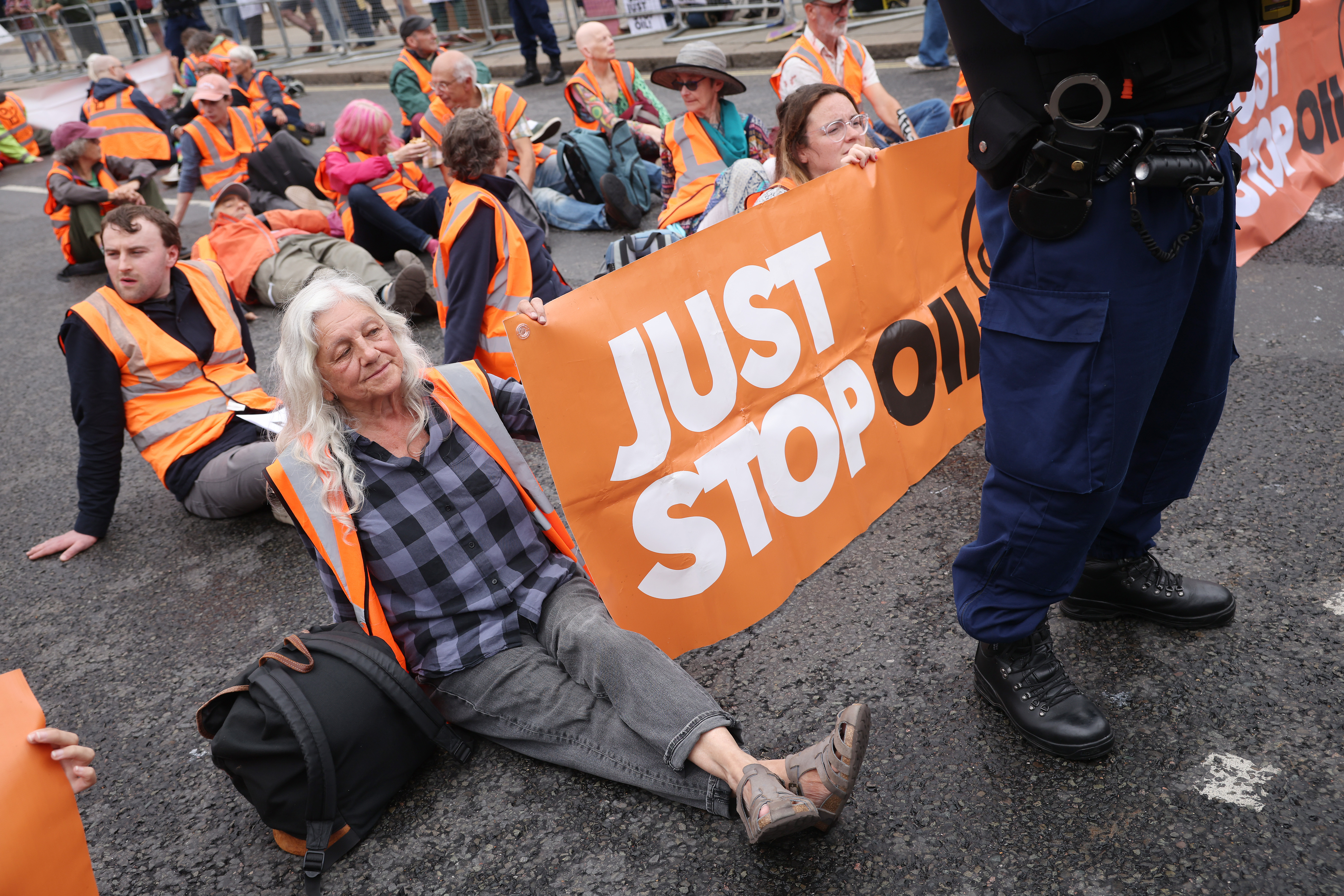 Just Stop Oil return with Westminster demo as Burnham makes PMQs debut