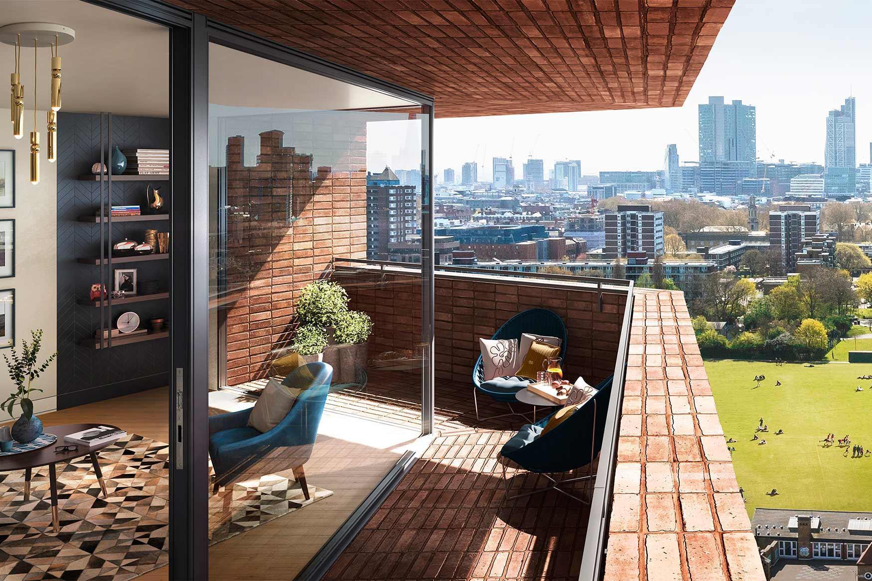 New flats in Hackney have outside space designed for year-round use