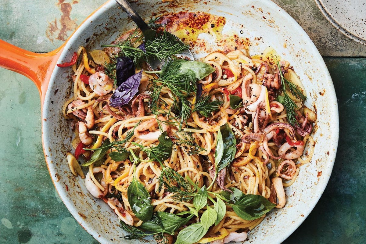 Dining in: Clam pasta with chorizo and walnuts recipe | Homes and Property
