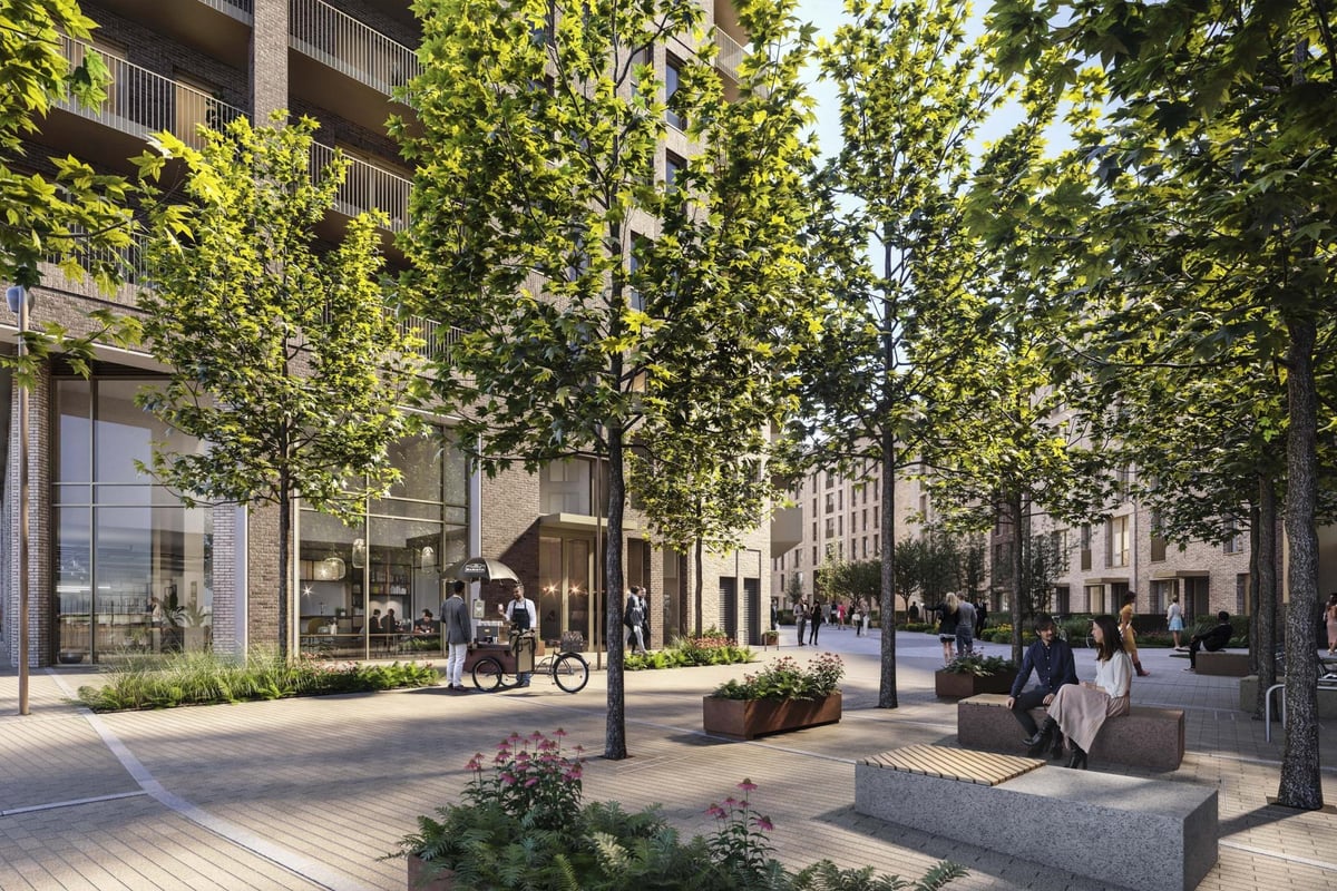 Help to Buy flats for sale in Acton: running track and allotments to be part of leafy new 990-home neighbourhood at The Verdean | Homes and Property