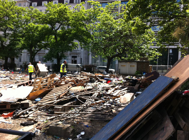 NINETEEN lorry loads of waste taken from Finsbury square Occupy camp | London Evening Standard