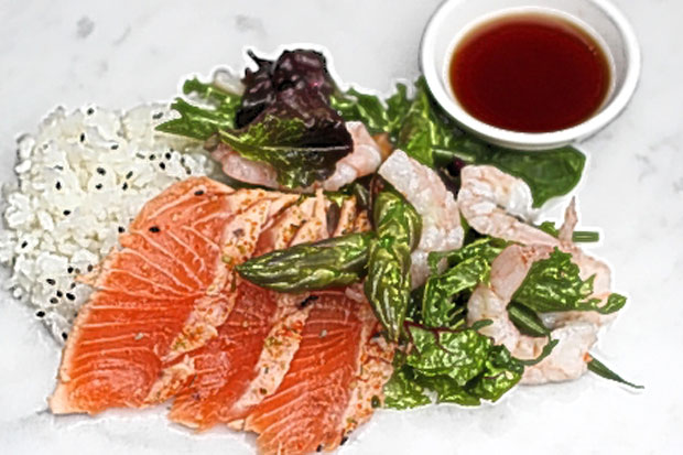 Al Desko: Seared salmon and asparagus salad | London Evening Standard