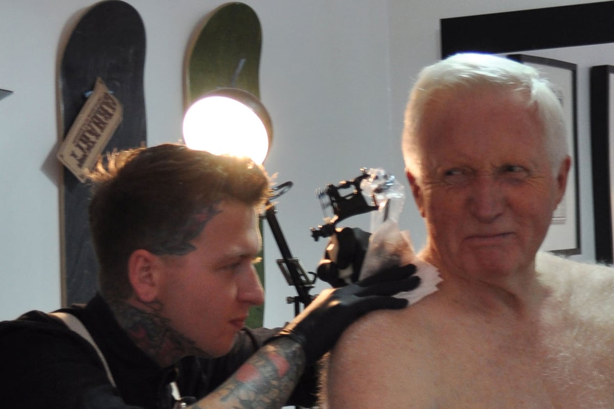 Question Time presenter David Dimbleby, 75, gets scorpion tattoo at east London studio | London Evening Standard