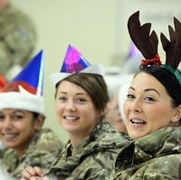 Service personnel in festive mood | London Evening Standard