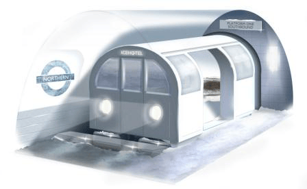 An ice Tube carriage in Lapland | London Evening Standard