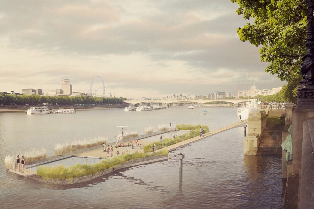 Plans to regenerate Victoria Embankment with £5.5m swimming pool that floats on the River Thames | London Evening Standard