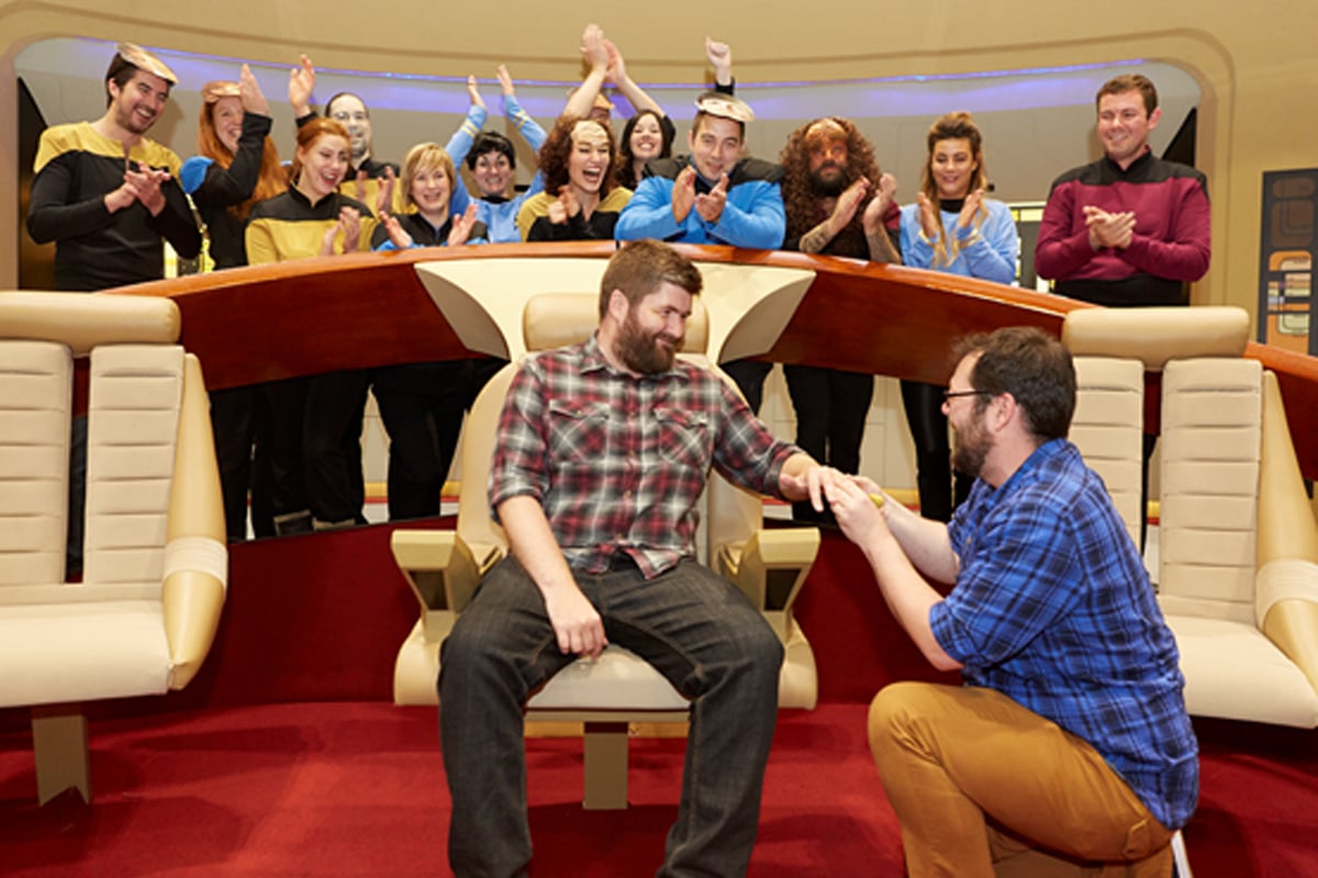 Engage! Star Trek fan proposes to boyfriend on Enterprise bridge at London convention | London Evening Standard