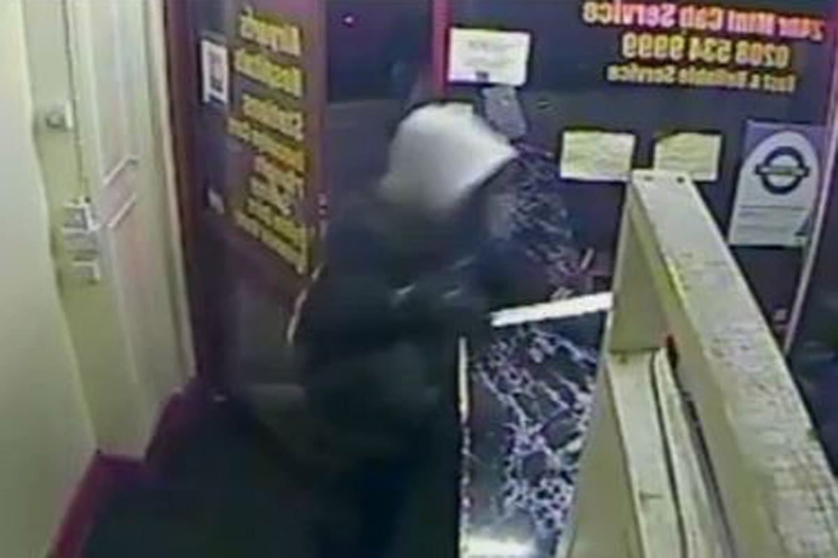 CCTV shows moment jealous man launched 'ferocious' knife attack on love rival in east London minicab office | London Evening Standard