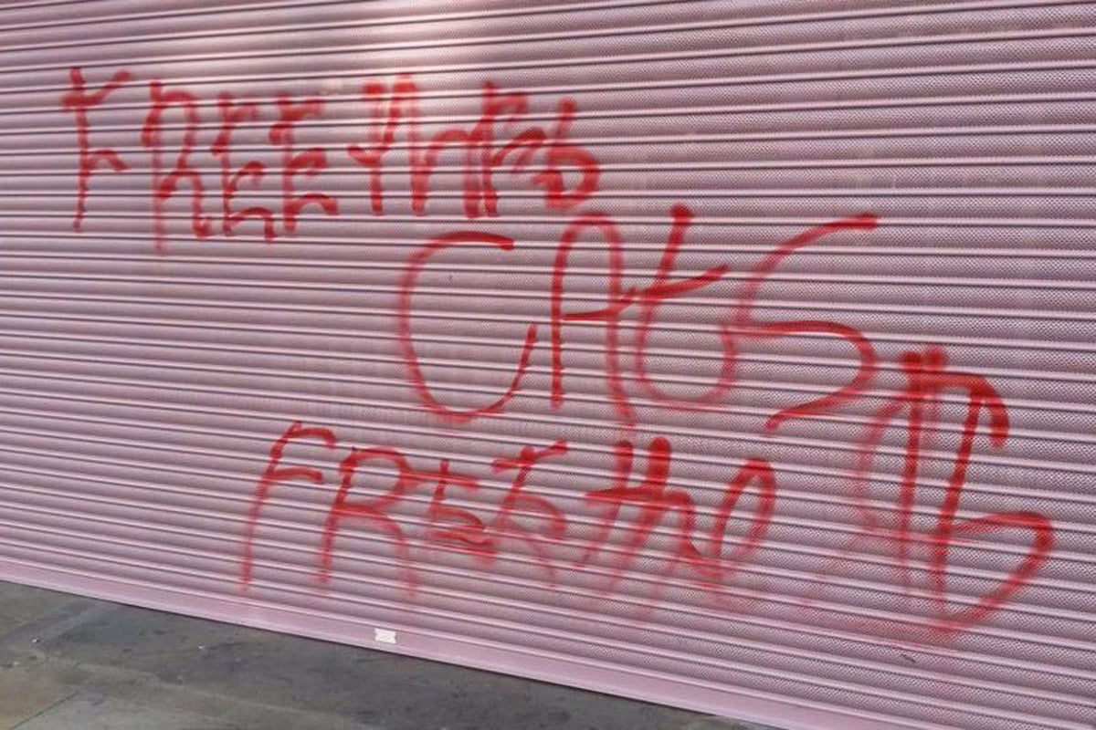 Vandals daub 'free the cats' graffiti on popular cat cafe | London Evening Standard
