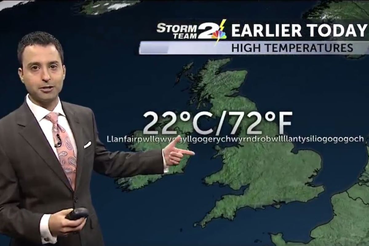 Weather presenters around the world attempt to say longest place name in Wales | London Evening Standard