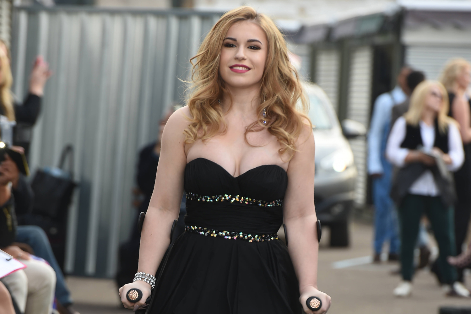Student Vicky makes catwalk debut after horrific rollercoaster crash