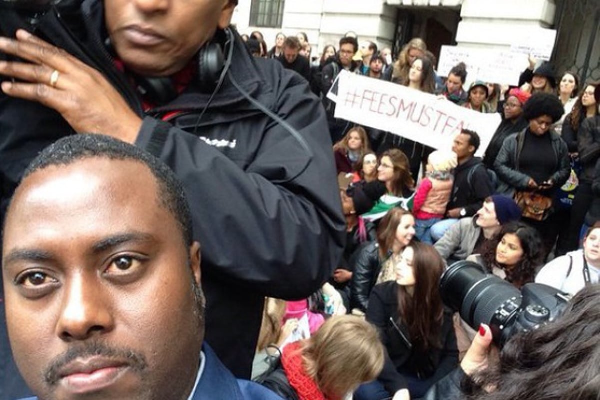 Trafalgar Square protest: 150 join students fees demonstration at South African High Commission in London | London Evening Standard