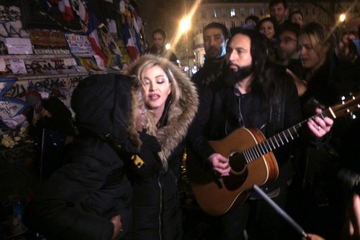 Madonna joined by son David for impromptu gig to pay tribute to Paris attack victims | London Evening Standard