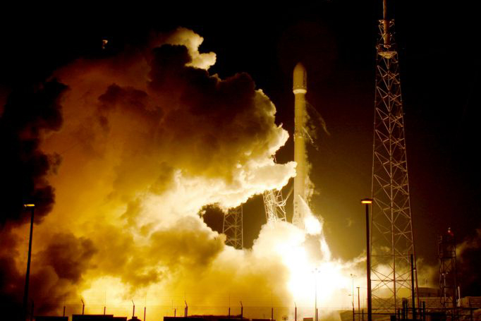 Space X rocket lands back on Earth upright after space mission