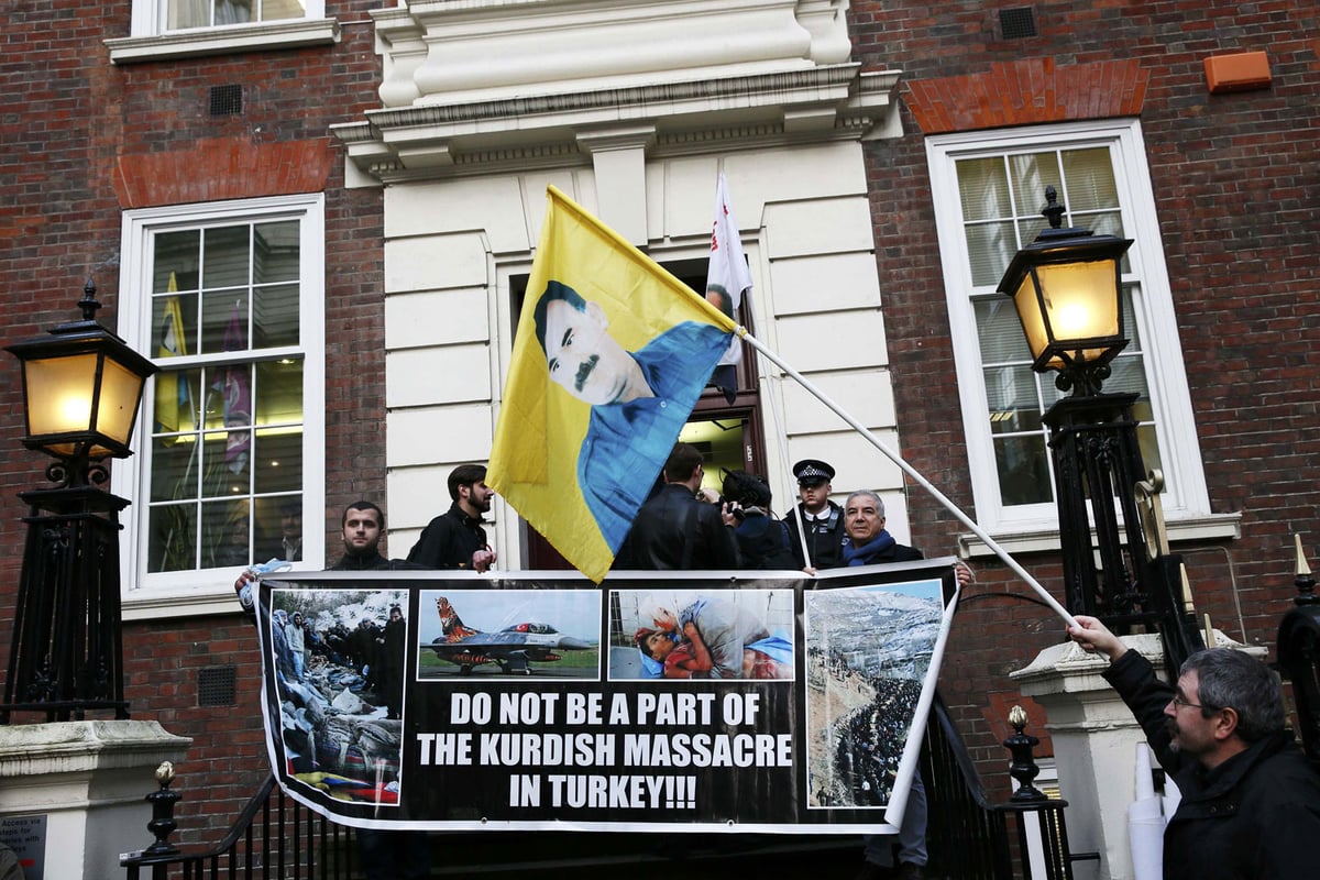 Pro-Kurdish protesters storm Conservative campaign headquarters in Westminster | London Evening Standard