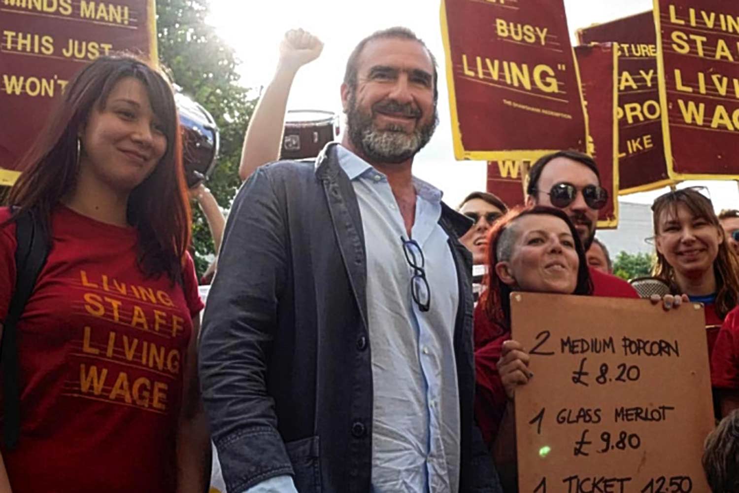 Cinema staff backed by Cantona launch group to fight for pay rises