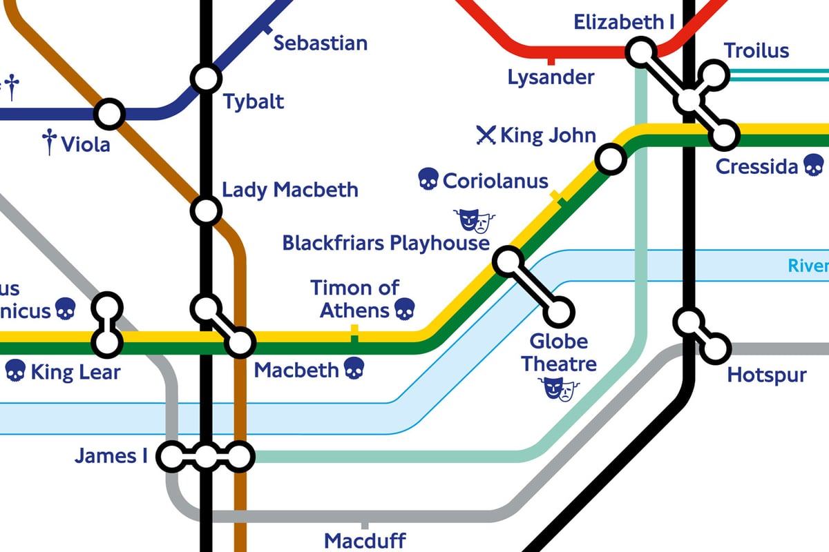 Map renames Tube stations after Shakespeare plays to mark 400th anniversary of his death | London Evening Standard