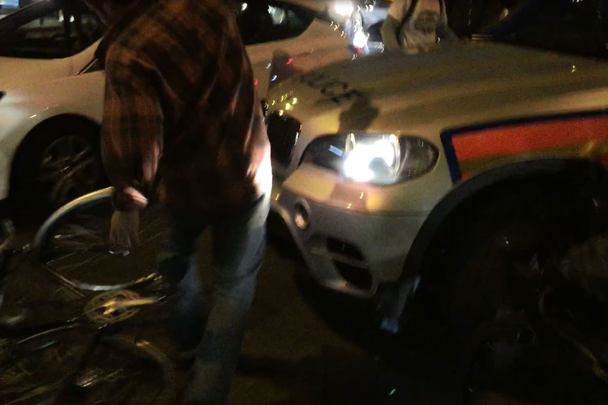 Officers accused of 'hit-and-run' after police car collides with cyclist, crushes bike and drives off | London Evening Standard