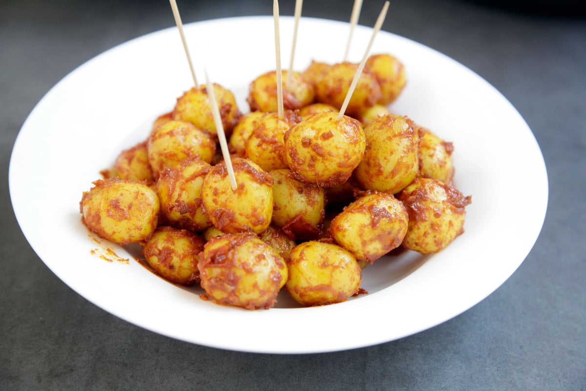 How to make Mallika Basu's spicy baby potatoes | London Evening Standard