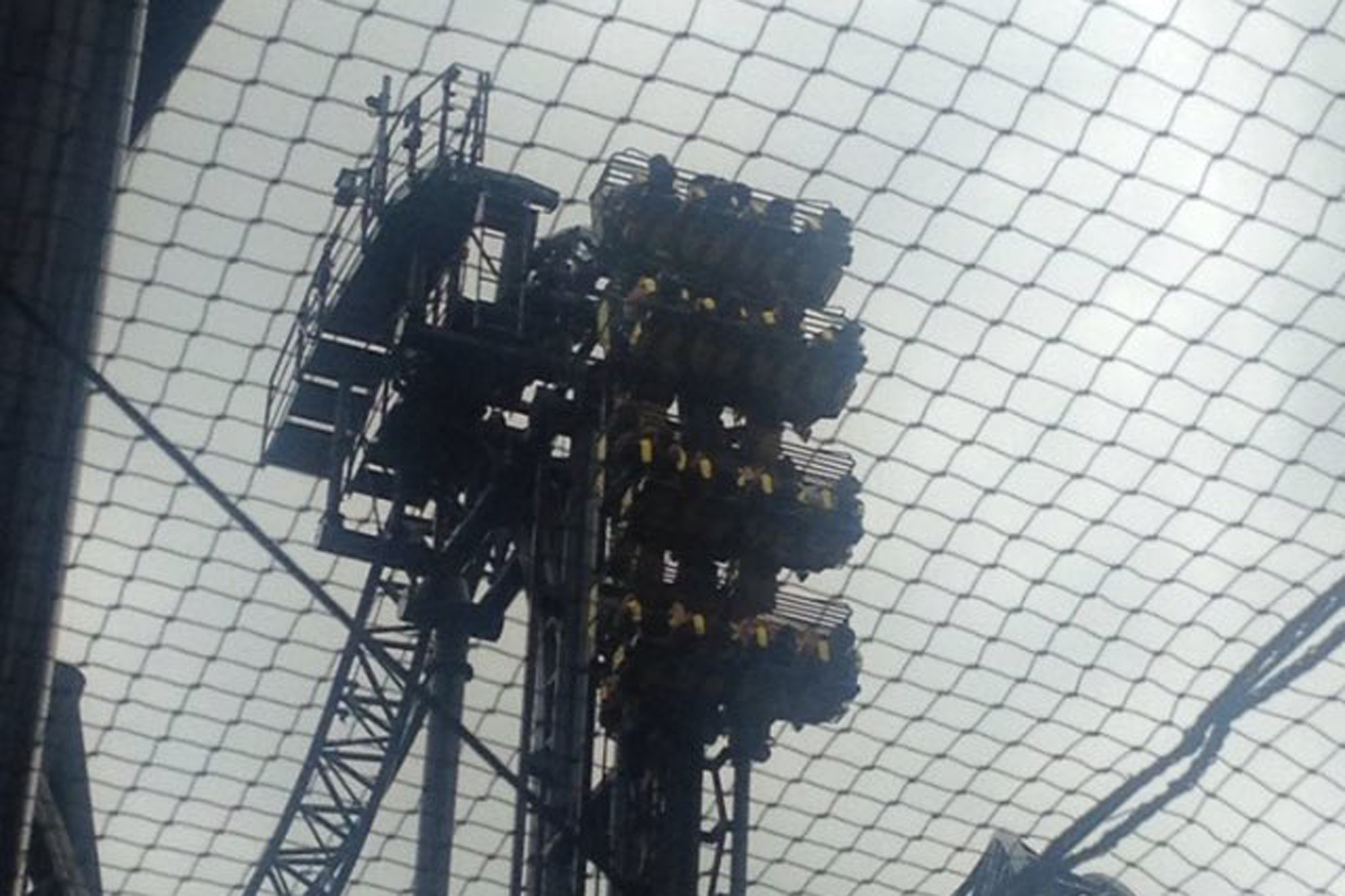 Terrified thrill-seekers stuck for an hour on Alton Towers Smiler ride