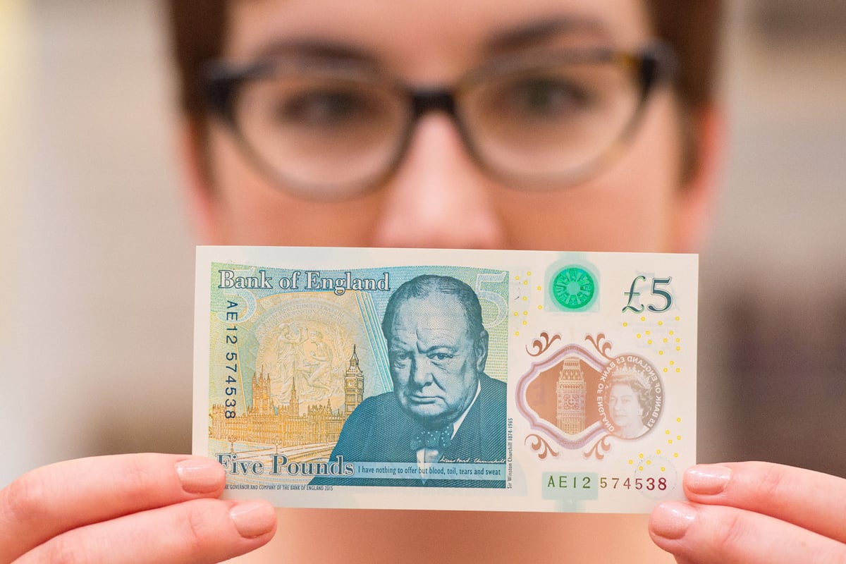 Plastic £5 notes featuring Sir Winston Churchill are unveiled | London Evening Standard