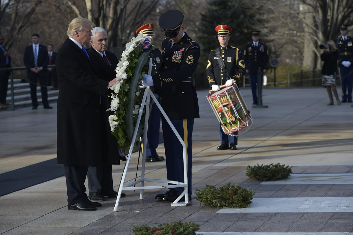 Donald Trump attends wreath-laying ceremony in Washington ahead of inauguration | London Evening Standard