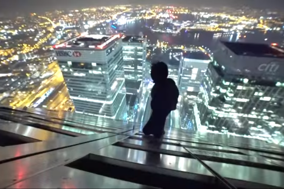 Reckless pranksters climb to top of iconic Canary Wharf skyscraper One Canada Square | London Evening Standard
