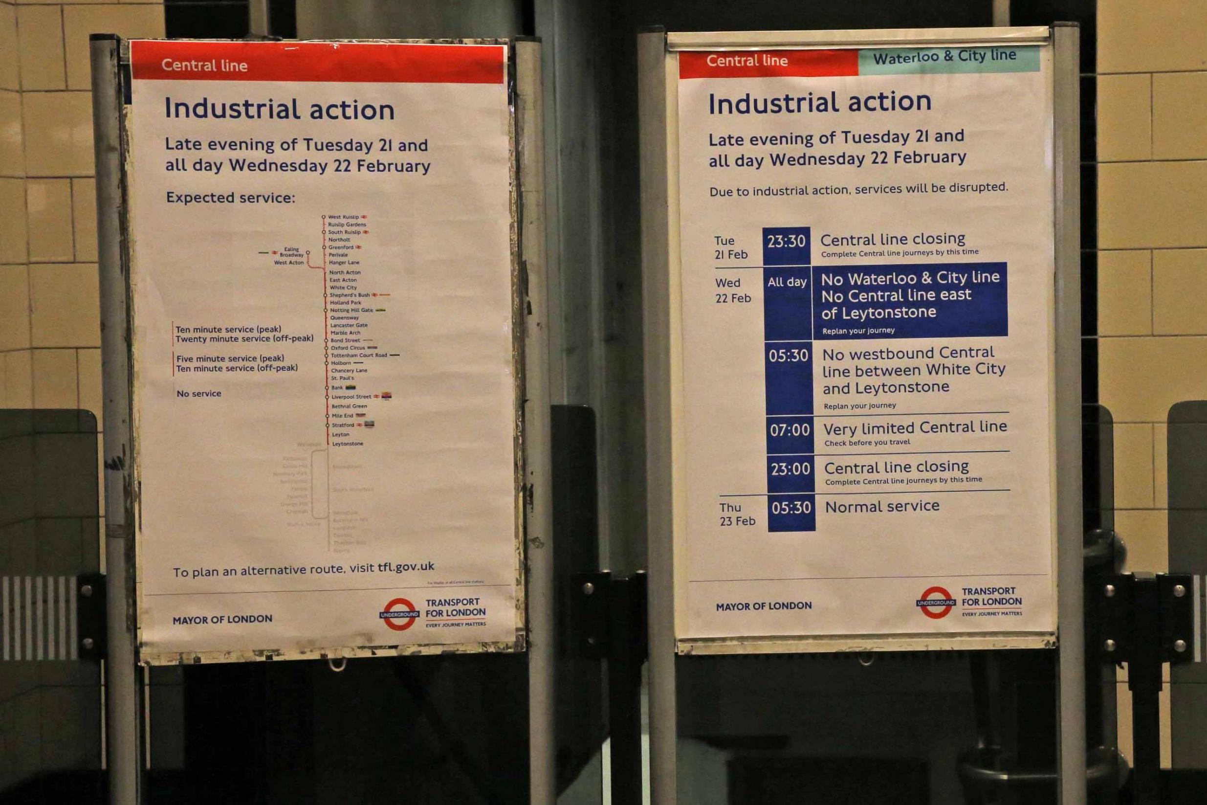 Tube strike under way as transport bosses warn of rush-hour chaos