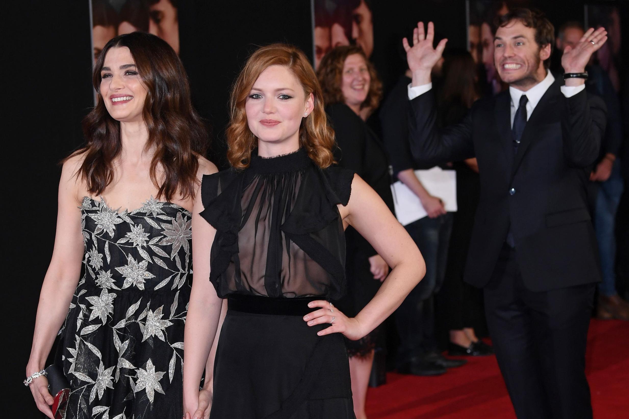 My Cousin Rachel premiere: Rachel Weisz photobombed by Sam Clafin