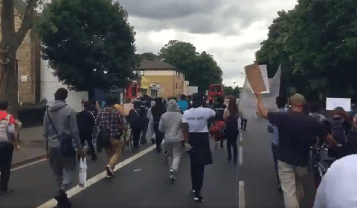 Justice For Edson march: Protesters descend on police station as young father died after being detained by officers | London Evening Standard