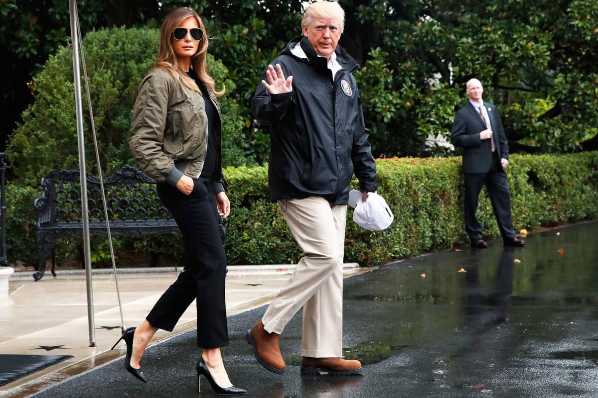 How Melania Trump found herself in a style storm during Texas disaster zone visit due to her 5-inch stilettos | London Evening Standard