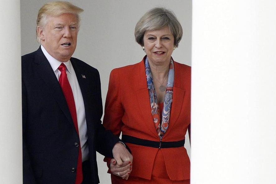 Holding hands with Trump was 'a moment of assistance', Theresa May insists | London Evening Standard