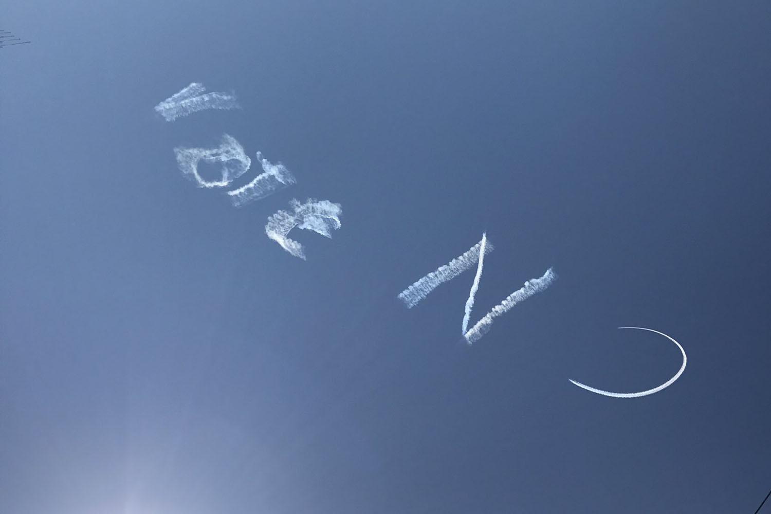 Same-sex marriage opponents scrawl 'vote no' in sky above Australia