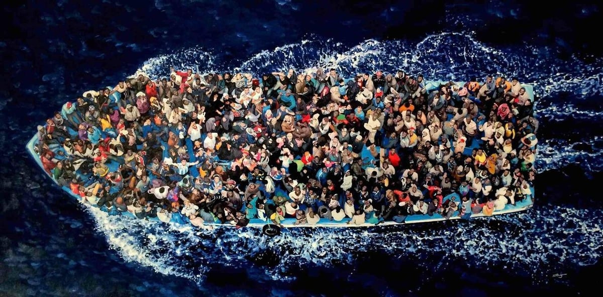 Refugees at sea painting showing 'small degree of hope' wins World Art Prize | London Evening Standard