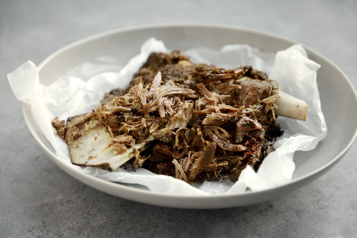 Mallika Basu's recipe for Aromatic nutmeg and pepper pulled lamb | London Evening Standard