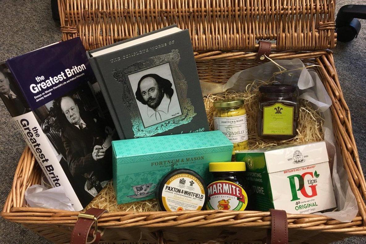 Brexiteers give EU's chief negotiator Michel Barnier hamper of PG Tips, Marmite, Hendrick's Gin and complete works of Shakespeare | London Evening Standard