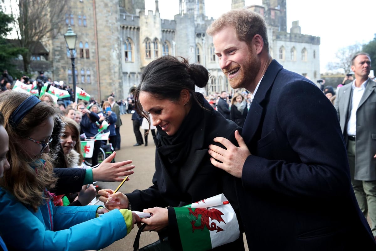 Meghan Markle and Prince Harry greeted by huge crowds of Royal well-wishers at Cardiff Castle | London Evening Standard