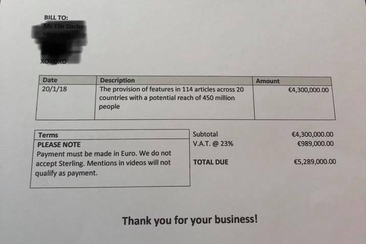 Dublin hotel bills vlogger £4.6 million for 'publicity' after she accuses owner of bullying over free accommodation | London Evening Standard