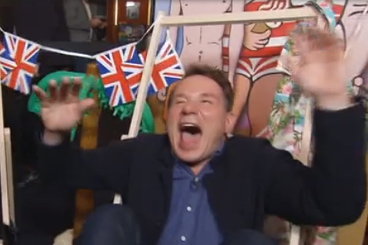 Good Morning Britain star Richard Arnold falls through deckchair mid-interview | London Evening Standard