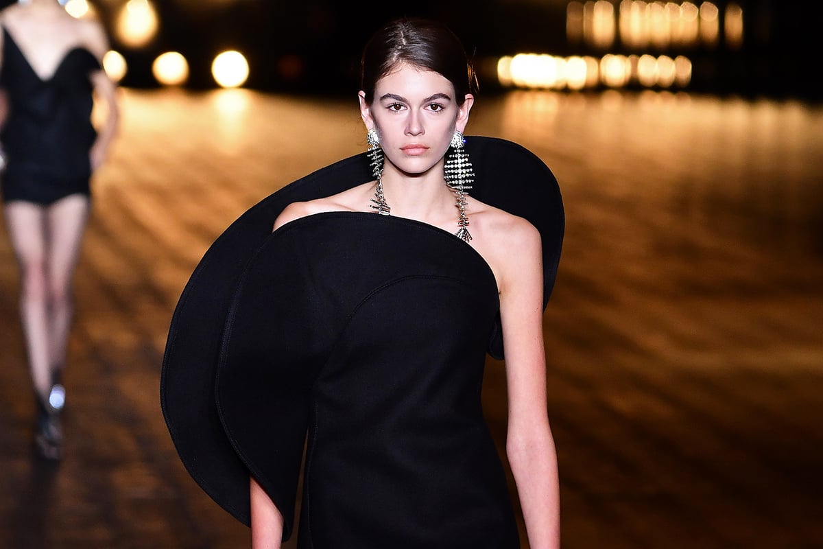 Saint Laurent's all-black daywear and 80s-inspired eveningwear dazzles under the light of the Eiffel Tower in Paris | London Evening Standard