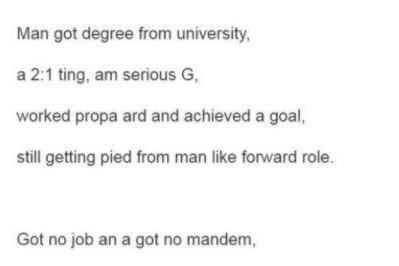 Graduate invited for numerous job interviews after writing application as grime rap | London Evening Standard