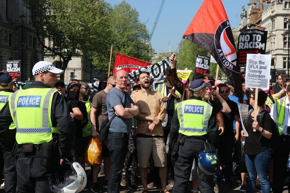'Day for Freedom' protest in London: Scuffles break out as thousands descend on capital for far-right rally | London Evening Standard