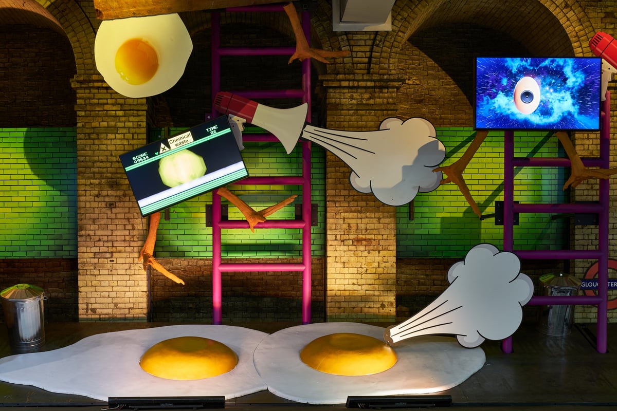 Heather Phillipson, Art on the Underground review: Cartoonish joy for your commute, served with a side of seriousness | London Evening Standard