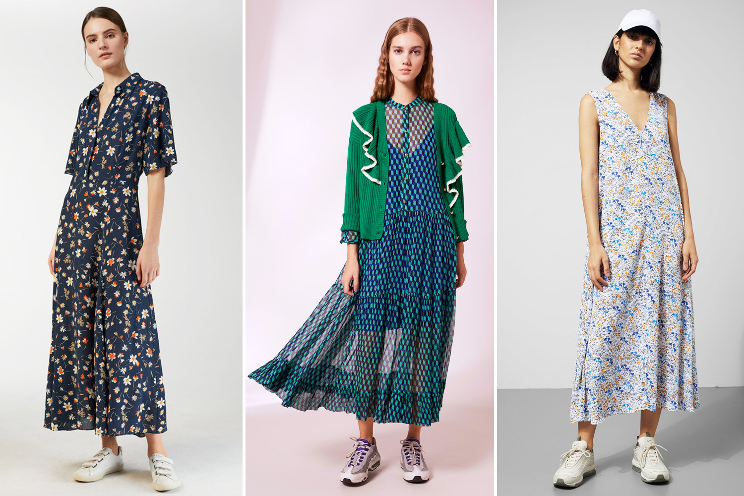 Why a floral dress and trainers should be your uniform this summer