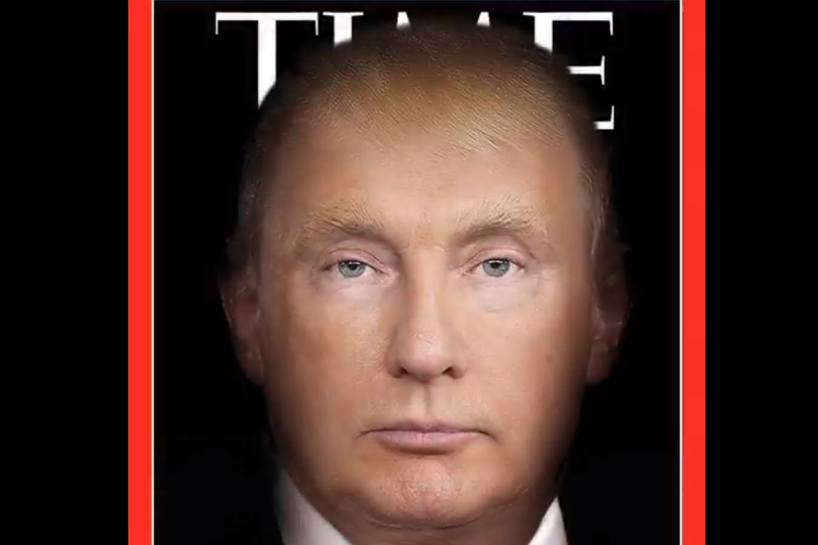 Donald Trump and Vladimir Putin's faces morphed on 'eerie' new cover of Time magazine | London Evening Standard