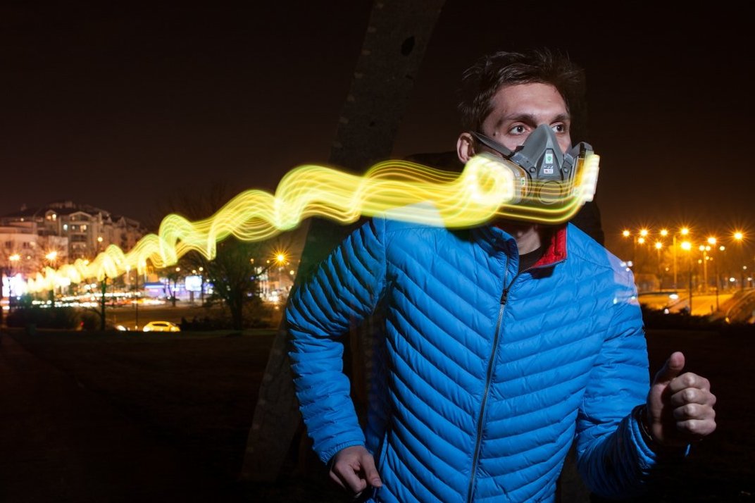 New LED masks glow in the face of pollution to combat London's toxic air crisis | London Evening Standard